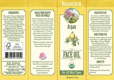 Argan Face Oil * Badger Supplement - Conners Clinic